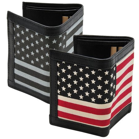 BLACKCANYON OUTFITTERS BCO TRIFOLD WALLET AM FLAG CANVAS ASST 803AF